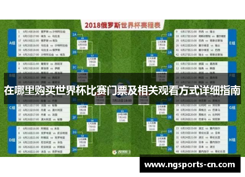 在哪里购买世界杯比赛门票及相关观看方式详细指南